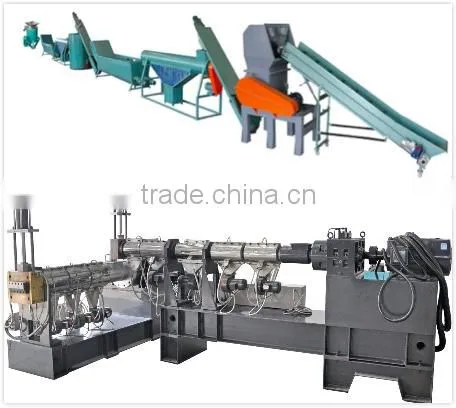 Plastic bottle textile recycling machine crusher washing extruding line