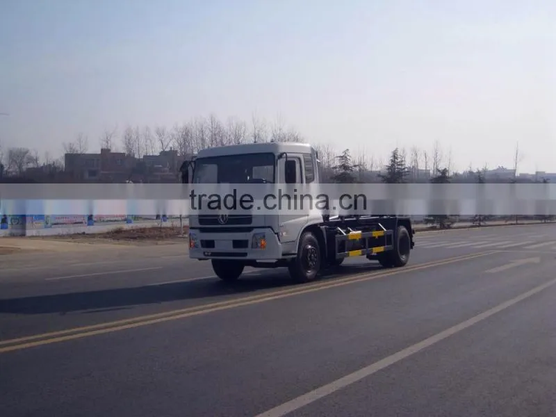 Dongfeng 4X2 hook lift garbage truck With Removable Box for sale