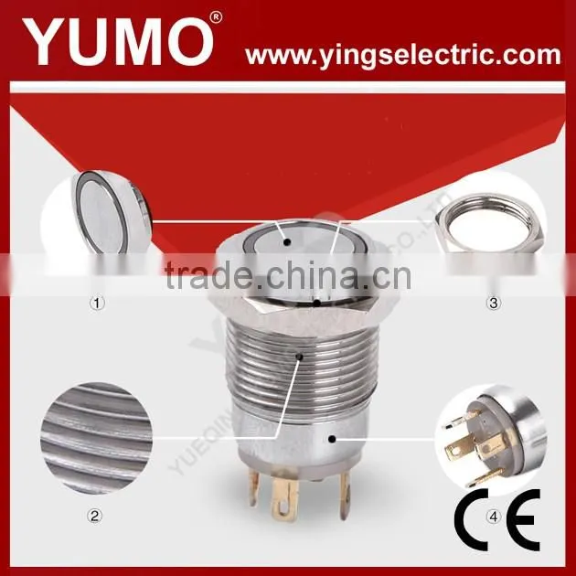 Hot sale ABS12S-P1 8mm 12mm 16mm 19mm 22mm 25mm Momentary 3-250VDC/AC metal push button smd micro push button