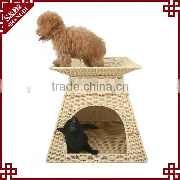 waterproof PE rattan handmade durable rattan cat house