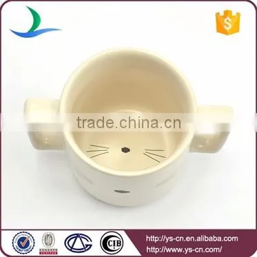 Modern cat decal design matt ceramic wedding dinnerware sets