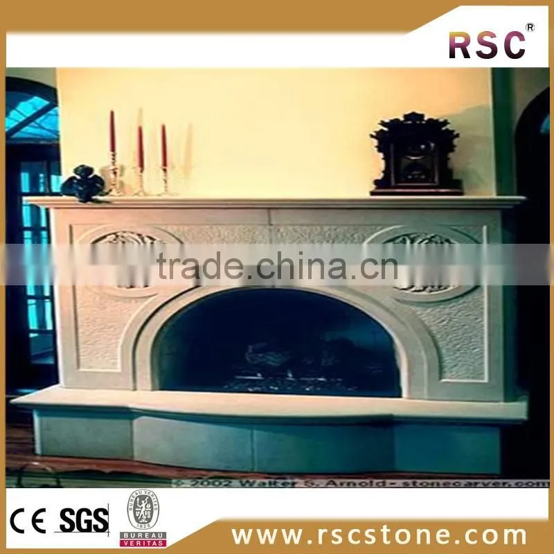 Cheap limestone fireplace mantel