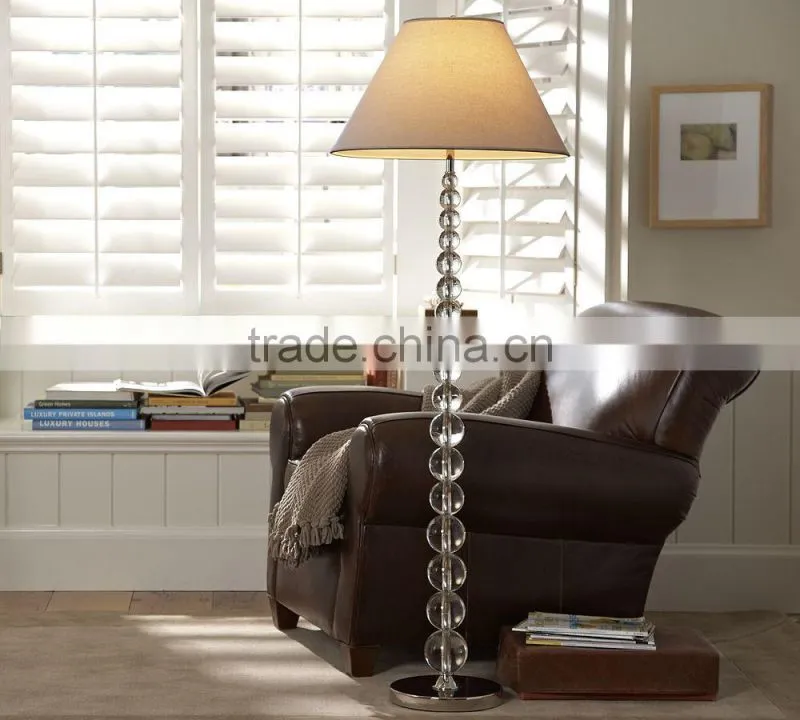 Modern crystal floor standing lamp for home decor