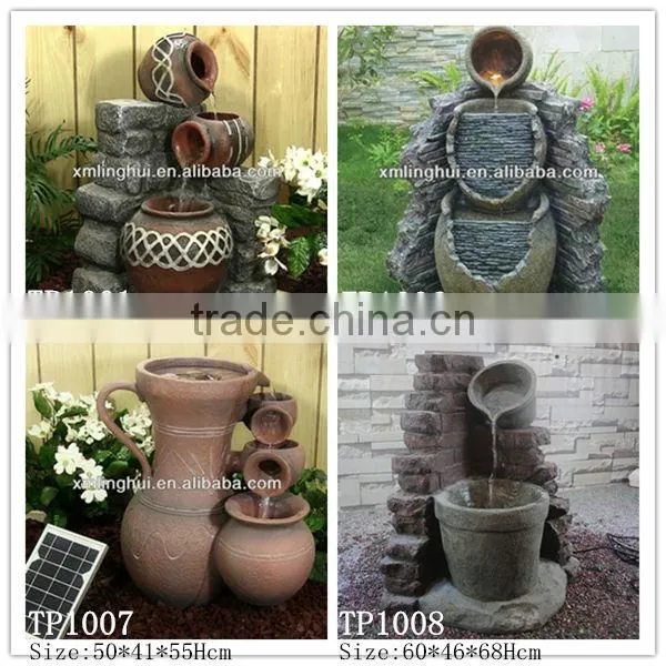 Resin Pot Rockery Waterfall Garden Water Fountain
