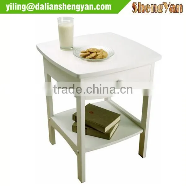 Wooden White Lacquered Nightstand