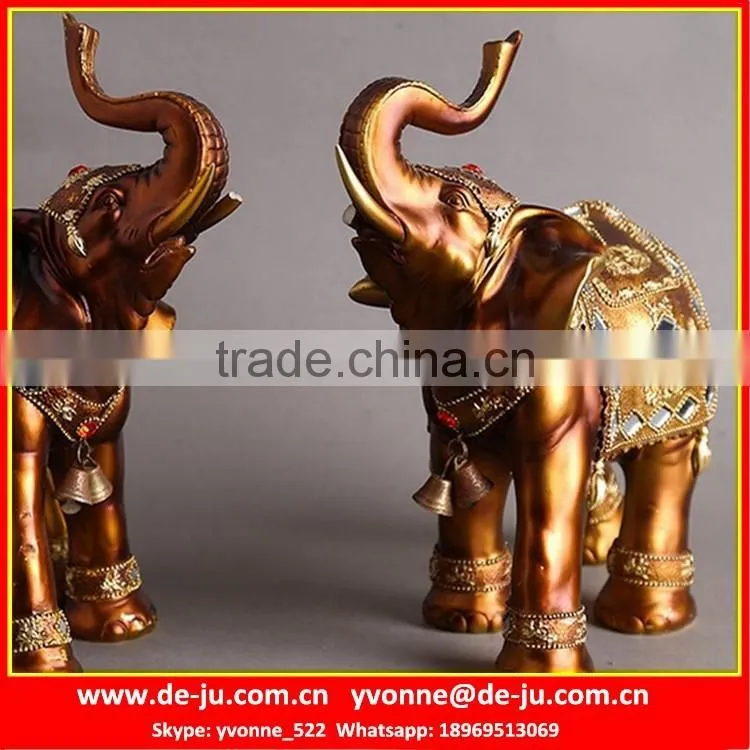 Office Feng Shui Golden Resin Horse Statue