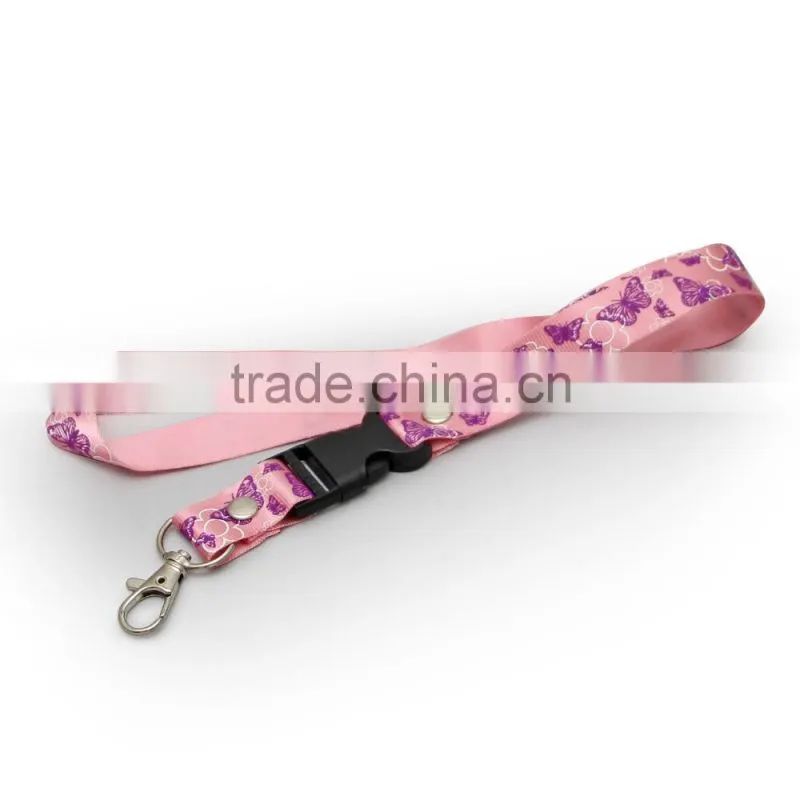 Cheap Nylon Neck Strap Lanyard Keychain Card Key Phone Holder Rope Custom lanyard