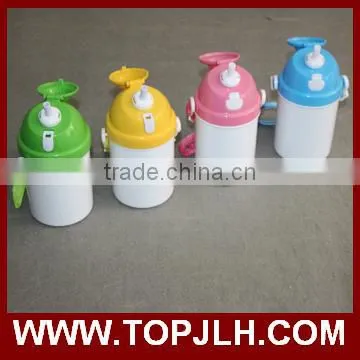 Sublimation plastic bottle for promotion,kids school water bottle with straps