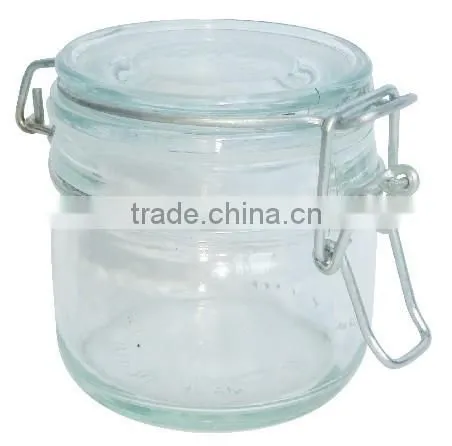 zibo clear sealing glass jam jar