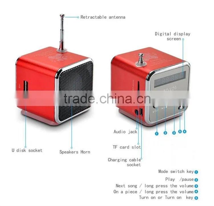 Hot selling cheap price factory wholesale led display MP3 player music portable mini speaker