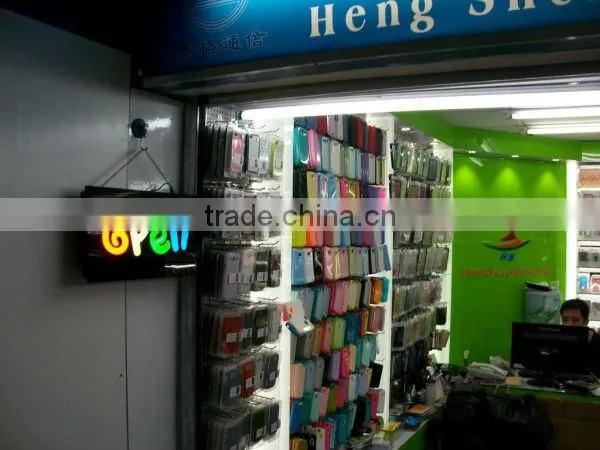 acrylic backlit led sign , 7 colors change flash light with remote control led open sign/ led resin sign.