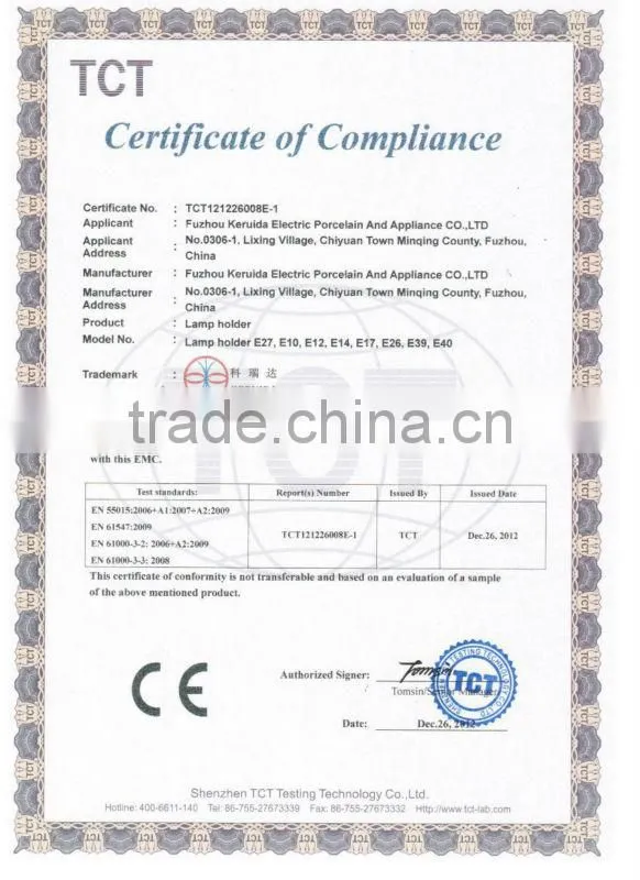 waterproof E14 plastic lampholder