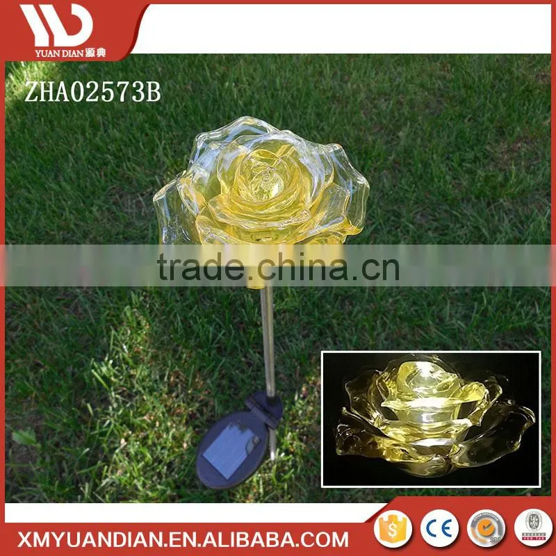 Beautiful Solar Red Rose Flower Stake Outdoor Yard Decor Led Lamp Great Gift Garden Decoration Led Landscape Light