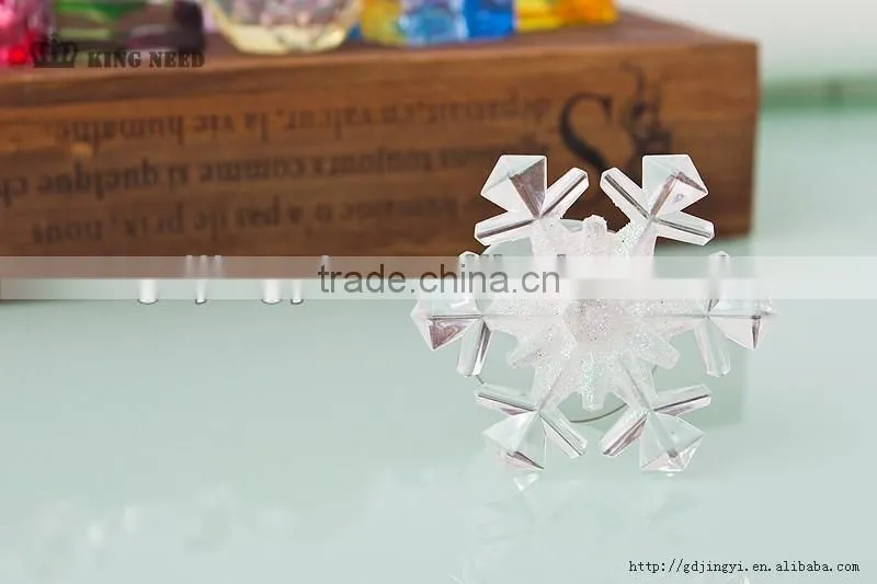 LED electronic light acrylic snowflake hanging Xmas tree ornament