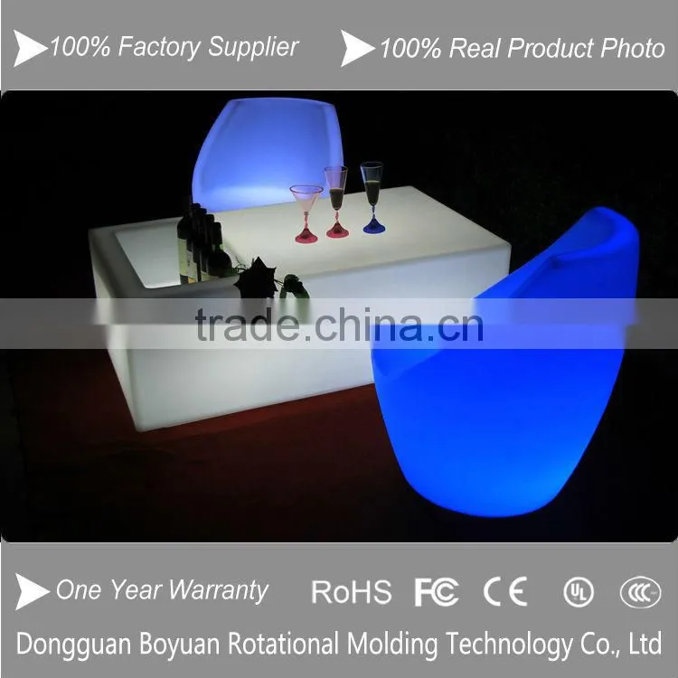 Led home bar furniture/ outdoor ice cooler table/led wine table