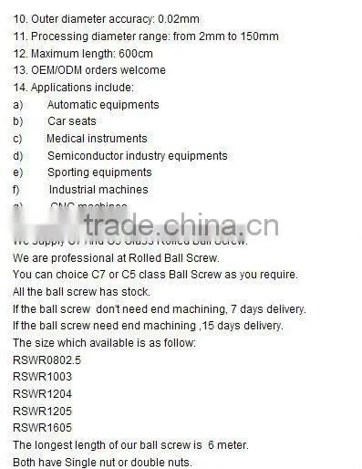 lead screw for CNC machine