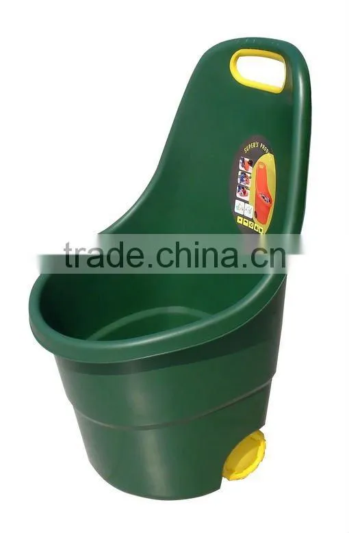 plastic garden trolly with 2 wheels