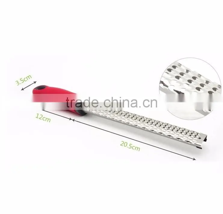 Stainless Steel Citrus Lemon Zester & Cheese Grater With Wide Gear