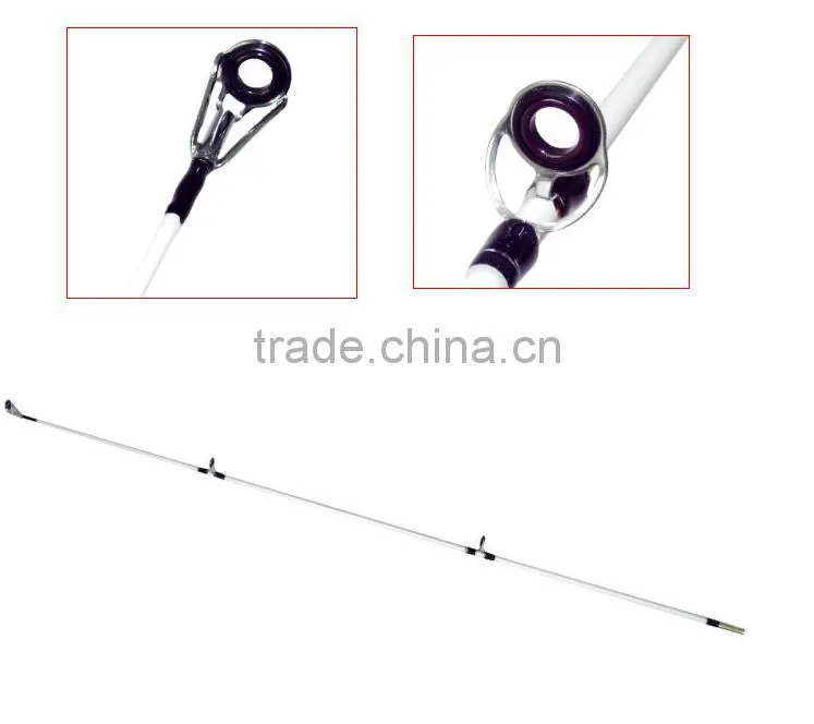 White Color 2-Section Fiberglass Spinning Fishing Rod