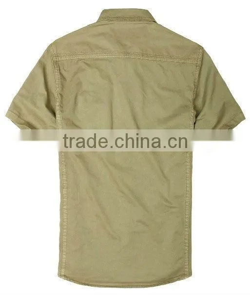 Men's spring & summer 100% cotton breathable short-sleeved tactical shirts