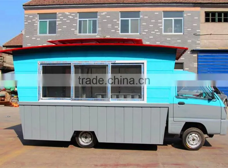 2015 hot selling mobile fast food truck for sale with lowest price, driven by electricity