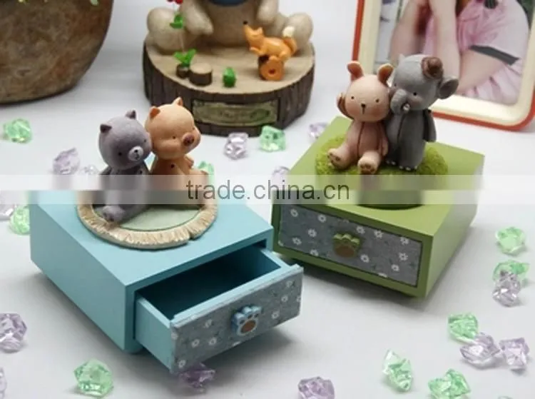 Lovely graceful pretty wooden jewellery box