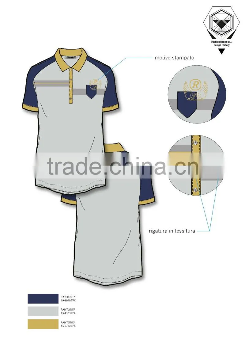 Italy design services for men's Polo Shirt ODM