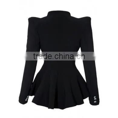 White /Black Fashion Womens Coat Sexy Ladies Zipper Irregular Blazer Jacket Suit