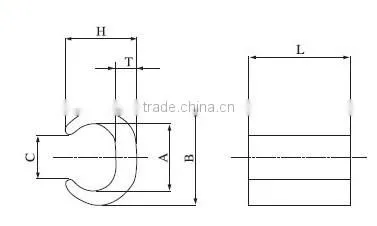 copper connector C clamp double cable clamper