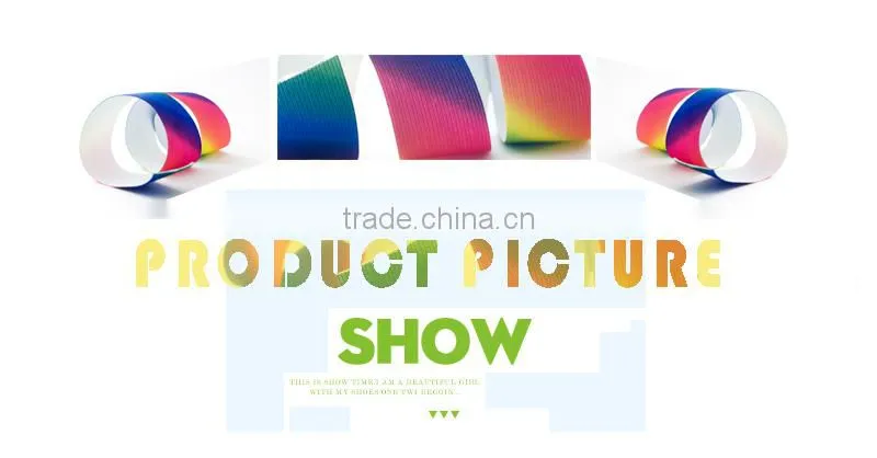 Factory Wholesale Custom Printed Wave Wide Grosgrain Rainbow Ribbon For Bulk Ribbon