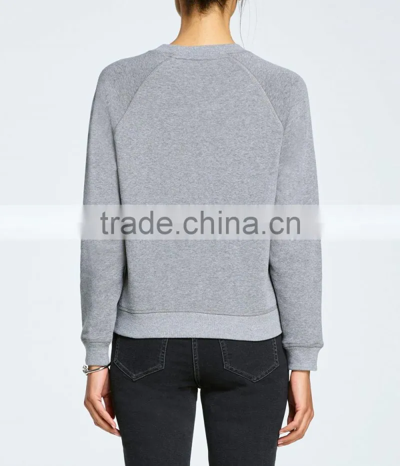 Sweatshirt woman 2017 crewneck long sleeve grey women tops for spring ,autumn