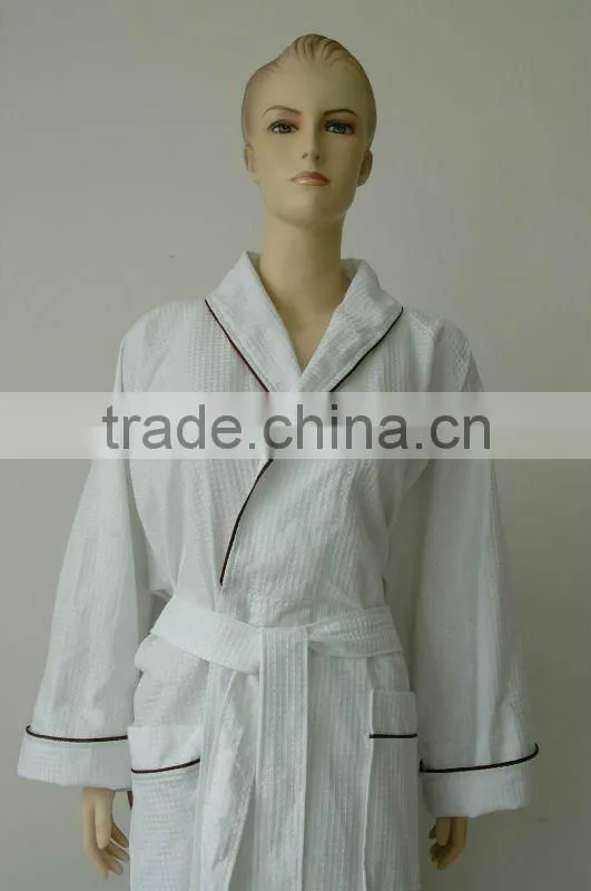 cheap orange 100 cotton bathrobe with oem hood