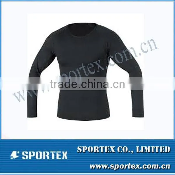 2015 new design flatlock mens compression t shirt
