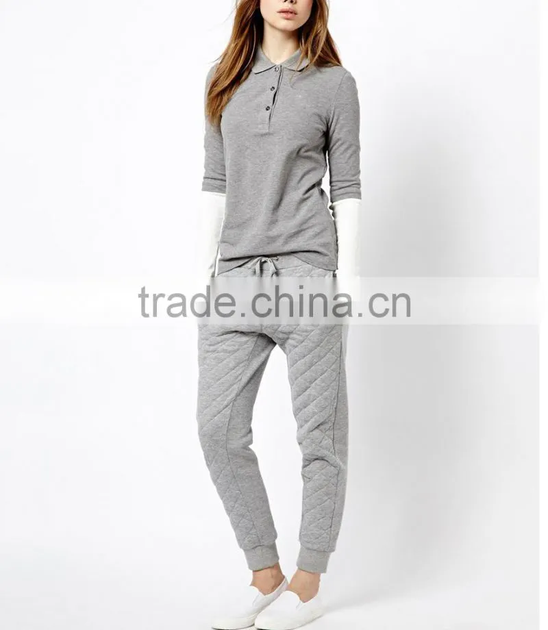 100% cotton 3/4 length wholesale soft polo shirt