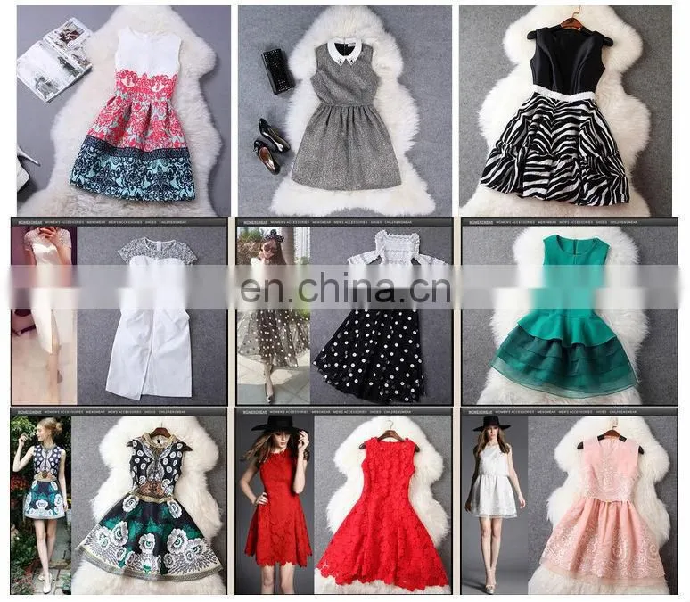 flowery lace stitching chiffon sleeveless long dress black white