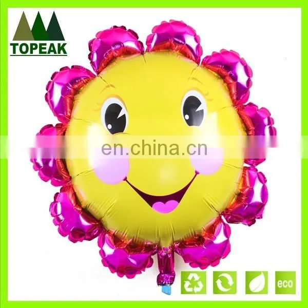 Cute sunflower shaped Balloons Party Decoration Aluminum Foil Membrane Ballons