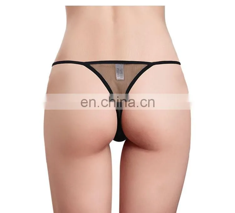 2016 Newest Luxurious lace thong sweet sexy ladies underwear black color sexy panties cotton