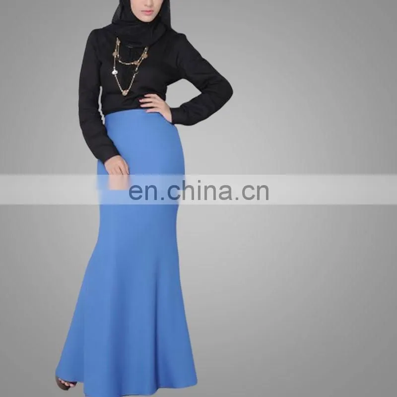 Simple Baju Skirt Hijab Jubah Party Muslimah Wearing Slim Ladies Maxi Islamic Dress Baju Dresses Malayu Long Maxi Skirts