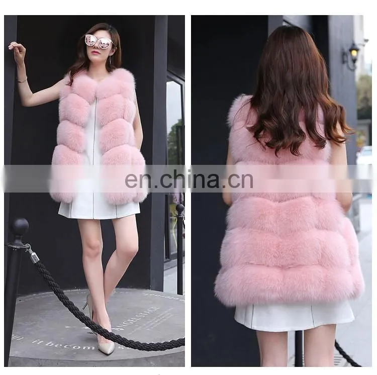 New Fashion Genuine Fox Fur Vest Women Formal Waistcoat For Women Waistcoat Designs For Girls