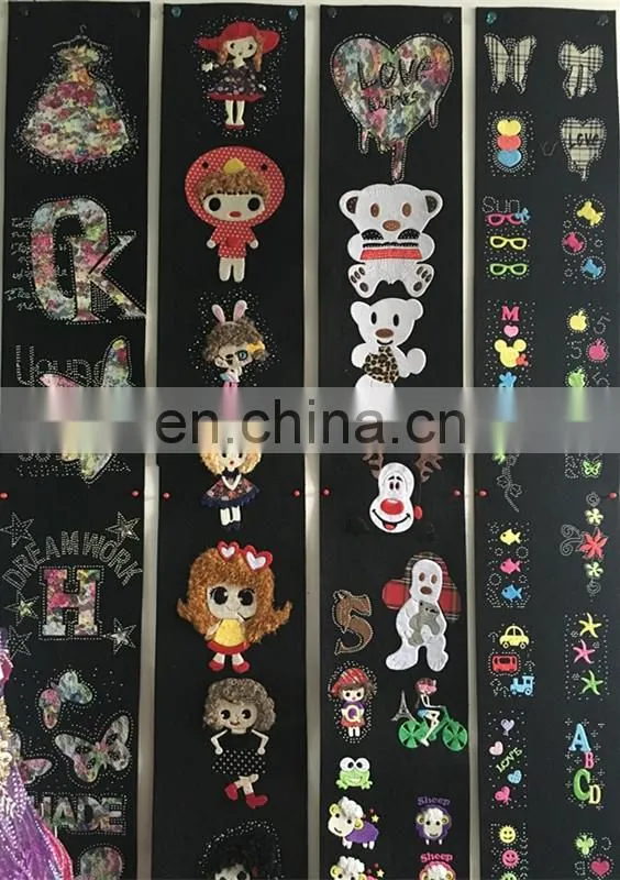 Popular Alphabet Butterfly Hot Fix Motif With Rhinestone For Garment