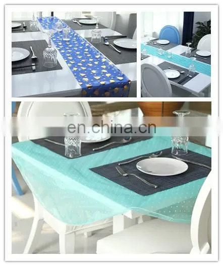 polyester restaurant table cloth for wedding decoration