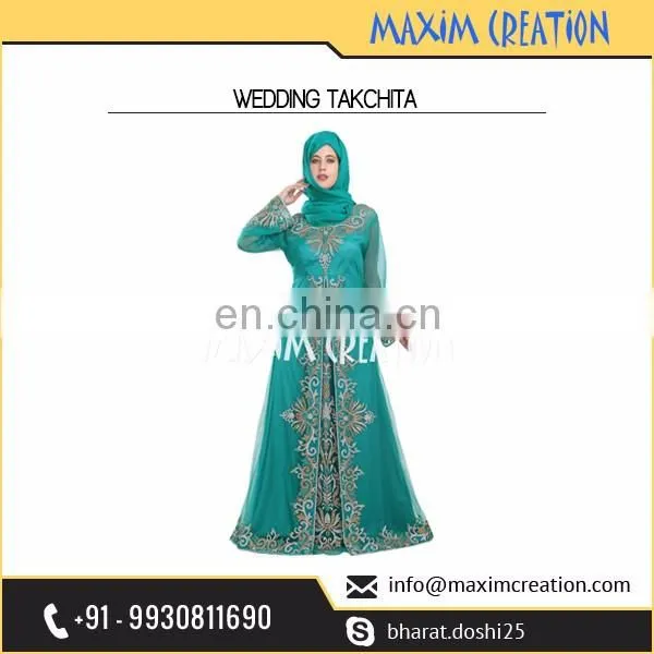 Luxury Golden And Silver Embroidery Beaded Moroccan Takchita Party Wear