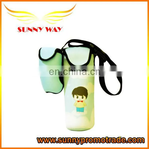 Customized collapsible neoprene wine bottle cooler/ bag with logo