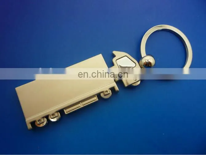 custom metal unusual key ring with truck