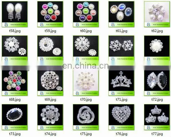 Bulk 21mm Pearl Rhinestone embellishment for wedding invitation