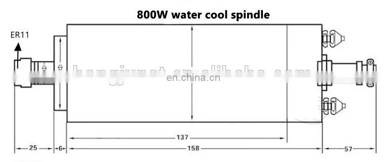 High quality 800W AC Spindle Motor Kits 0.8KW 4 Bearing Water Cooled Spindle + 1.5KW 220V Inverter + Pump+Pipe