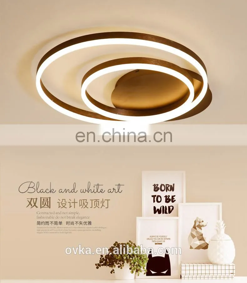 Modern Acrylic LED Ceiling Light Fixture Ring Surface Mounted Ceiling lamps For Living Room Bedroom Lighting