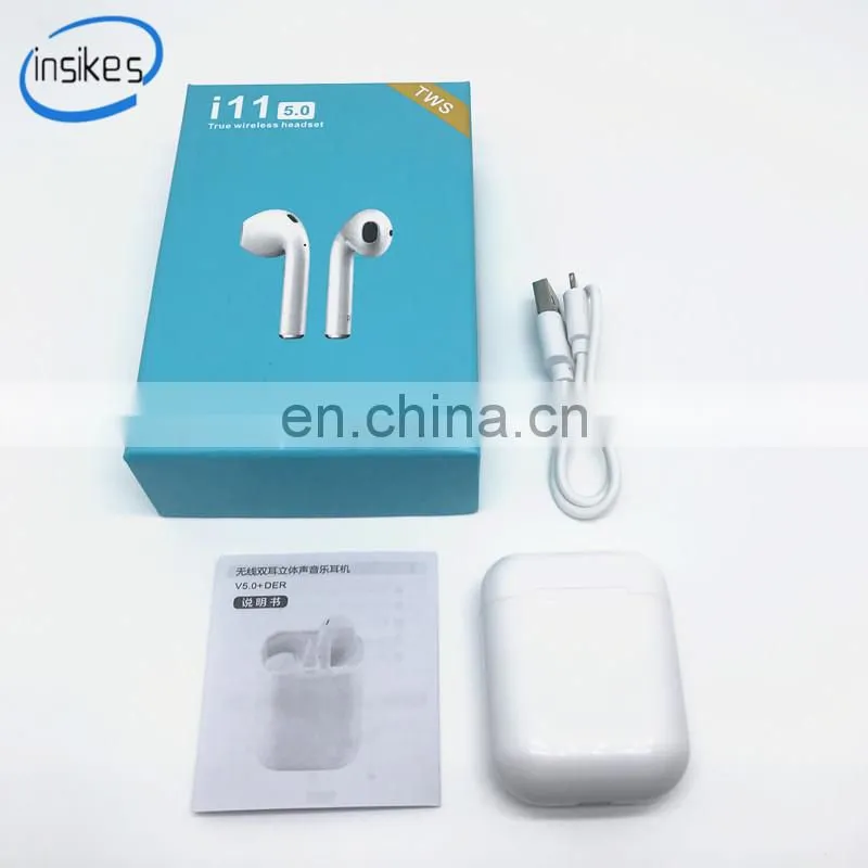 i11 TWS Earphone 2019 Hot Sale Factory High Quality headphone Portable 5.0 Wireless Earphone tws with Charging Case
