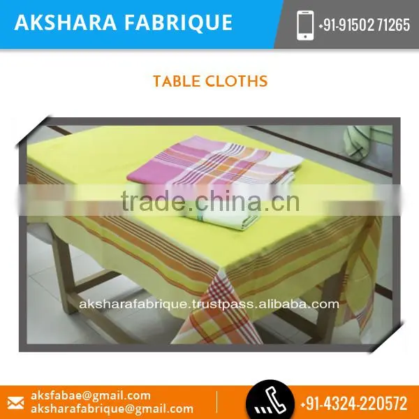 Ethnic Yarn Dyed Cotton Table Cloth for Wedding at Reliable Market Price from India