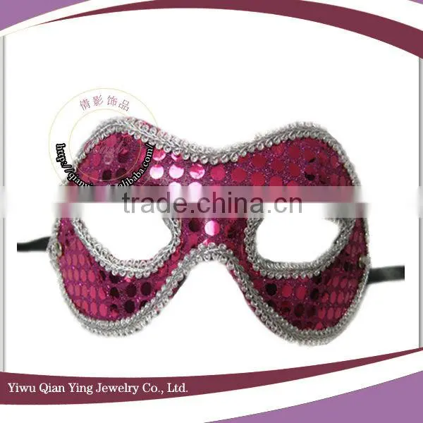 Cheap dark blue sequins christmas masquerade party masks